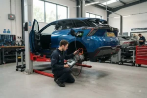EV servicing in the UK with professional electric vehicle maintenance and battery checks
