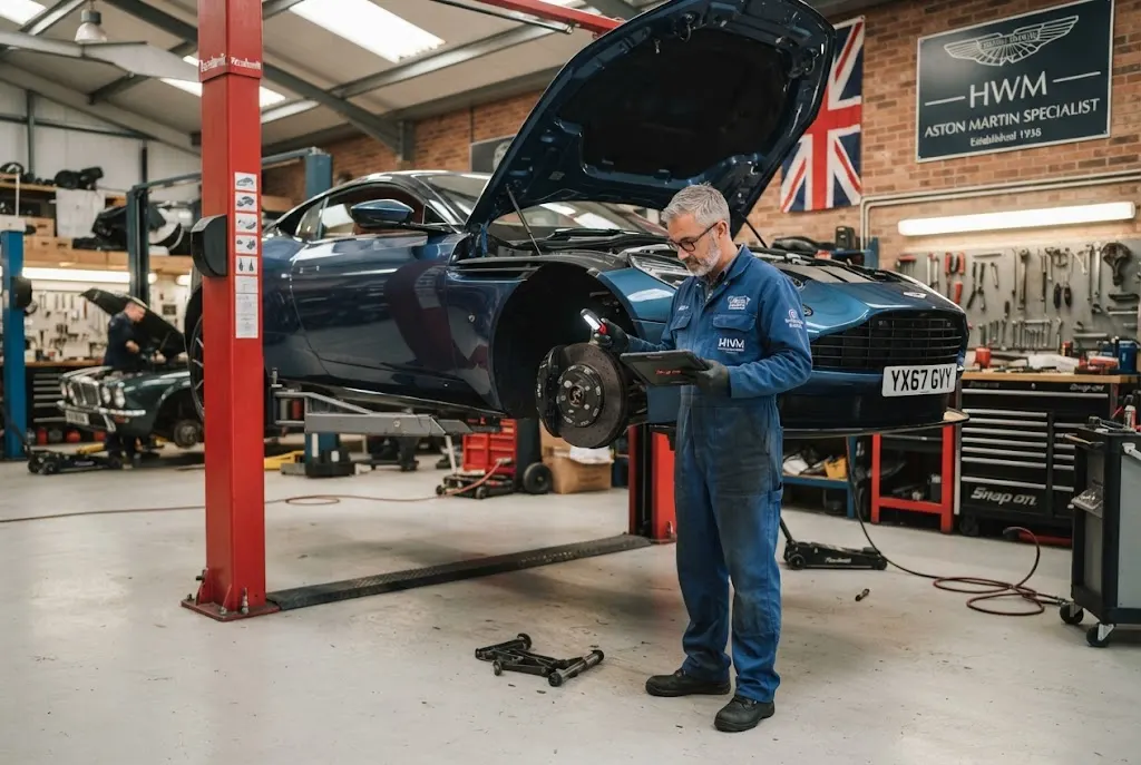 Auto repair services being carried out in a professional UK workshop