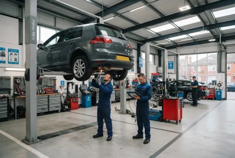Garage services including professional vehicle servicing and repairs